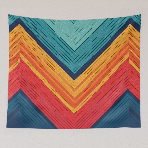 Item preview, A bold zigzag pattern design in contrasting colors, creating an illusion of sharp peaks and valleys. designed and sold by HEMRO.