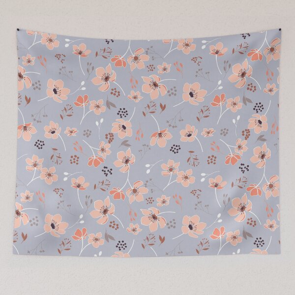 Artikelvorschau, Anemonenblüten auf grauem Hintergrund entworfen und verkauft von MistyLakeArt.