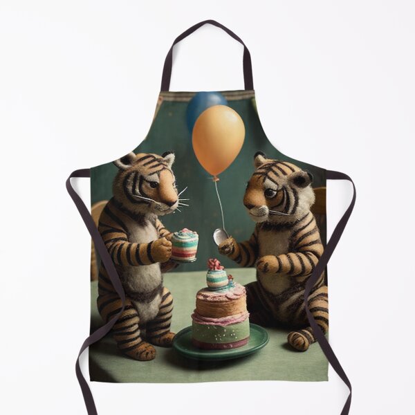 Item preview, Cute Felted Tigers Birthday Party Design designed and sold by TringTringCards.