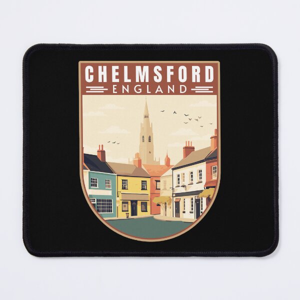 Item preview, Chelmsford in Essex in England Retro Travel Art Emblem designed and sold by MaateoDesign.