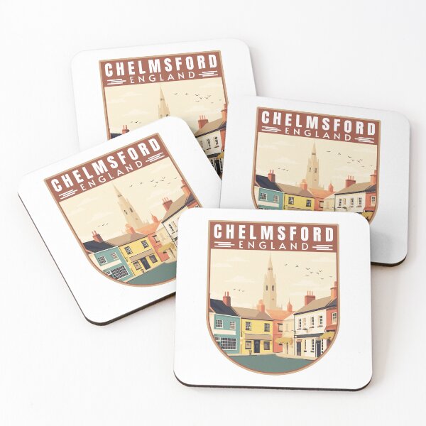Item preview, Chelmsford in Essex in England Retro Travel Art Emblem designed and sold by MaateoDesign.