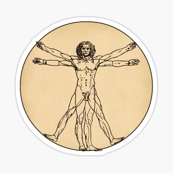 the virtruvian man Sticker