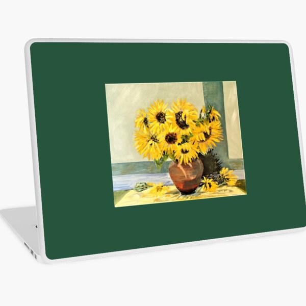 Item preview, Tournesols ou tournesols dans un vase en céramique sur un rebord de fenêtre designed and sold by AngelaJCartner.