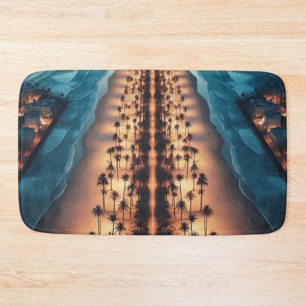 Item preview, Mesmerizing Sunset Beach Path with Palm Trees designed and sold by Yas_oma.