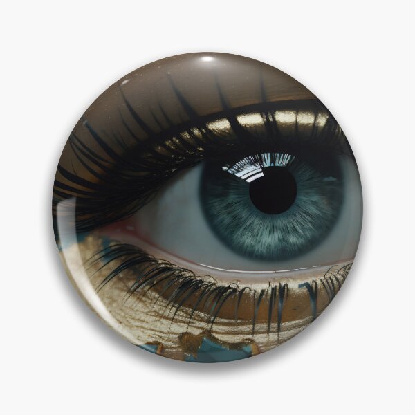 Item preview, Luxurious Vision: Woman's Eye with Gold Leaf Accents designed and sold by anytka.