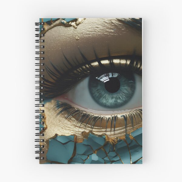 Item preview, Luxurious Vision: Woman's Eye with Gold Leaf Accents designed and sold by anytka.