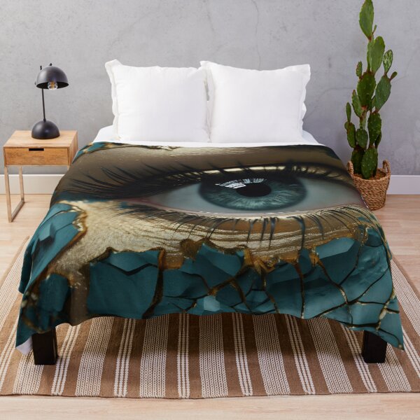 Item preview, Luxurious Vision: Woman's Eye with Gold Leaf Accents designed and sold by anytka.