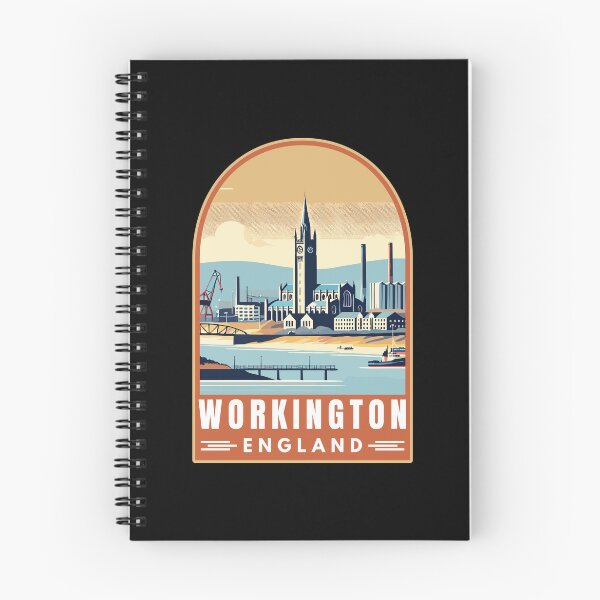 Item preview, Workington in Cumbria in England Retro Travel Art Emblem designed and sold by MaateoDesign.