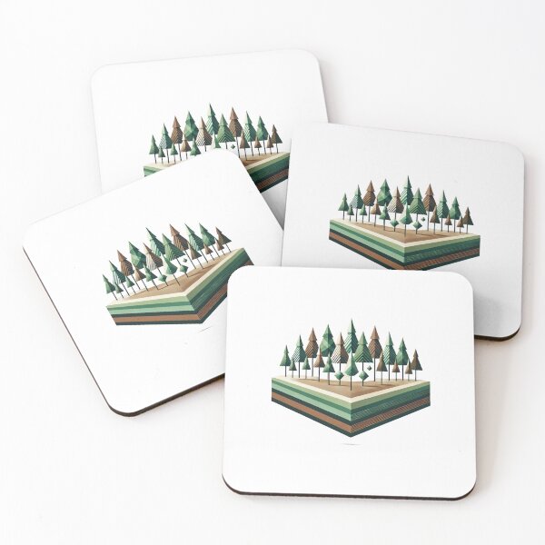 Item preview, Geometric Forest: Abstract Trees and Terrain designed and sold by Designeerguy.