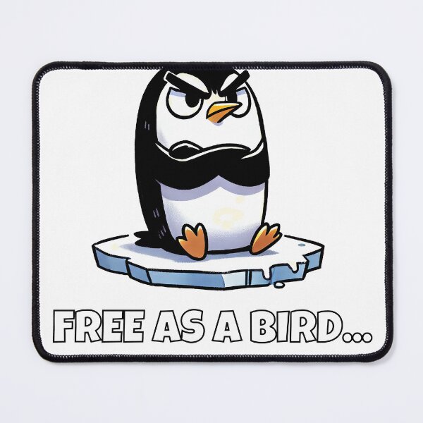 Item preview, Ironic Penguin Design - 'Free As A Bird' - T-Shirts, Posters, Cushions, and More designed and sold by PsycheBrain.