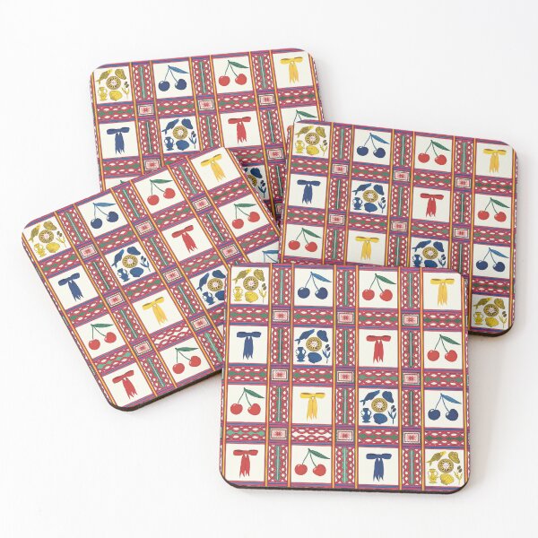 Item preview, Bow and Cherry Romance picnic Pattern - Illustration Jemma Jamie Skidmore  designed and sold by Jemma Jamie Skidmore.