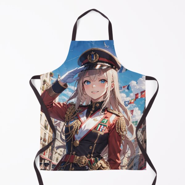 Item preview, Captain anime girl in city with other soldiers designed and sold by TheArtistOf2022.
