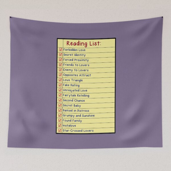 Item preview, Romance Books Tropes Reading List designed and sold by Elinda96.