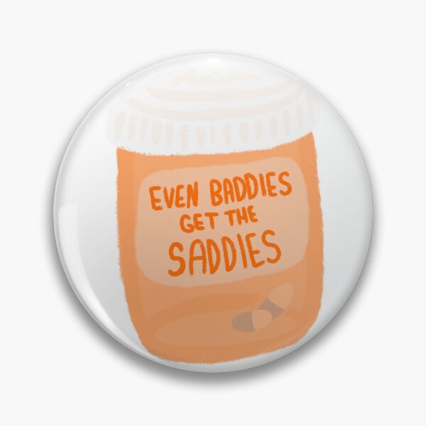 Item preview, Even Baddies Get the Saddies Bottle Sticker designed and sold by unkvlt.