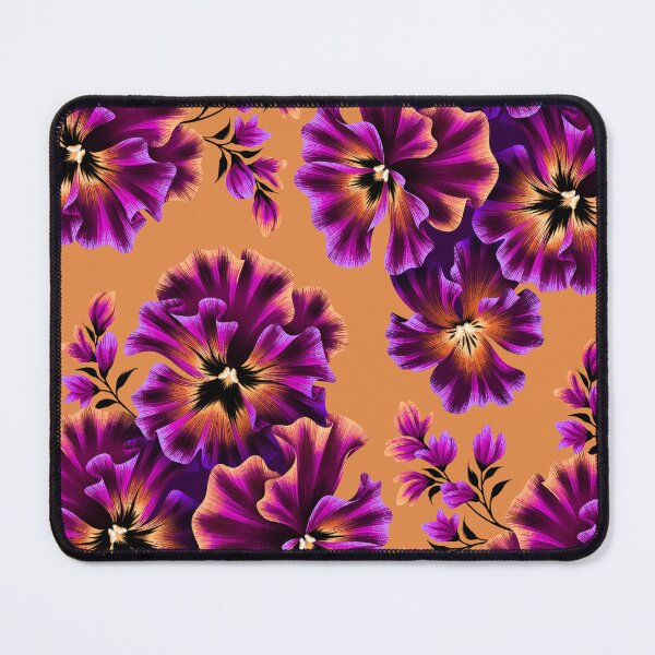Item preview, Pansies Floral - Peach / Purple designed and sold by Andrea Muller.