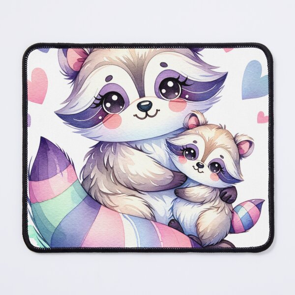 Item preview, Watercolor Mom and baby raccoon - Mother's day  designed and sold by MeroroGraphics.