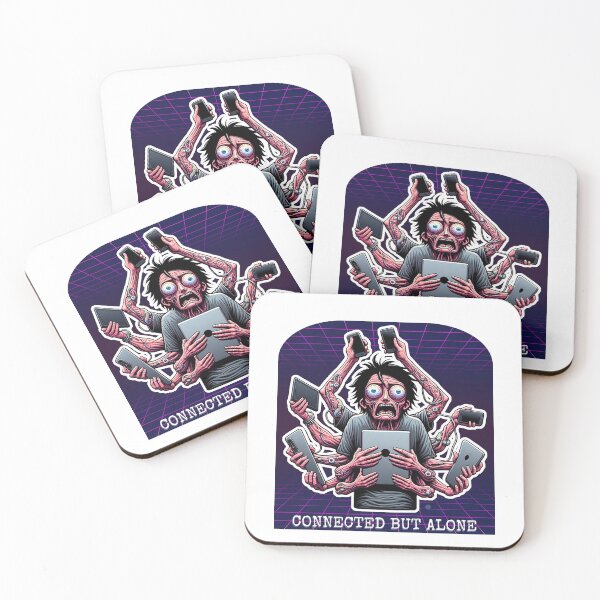 Item preview, Connected but Alone - Satirical Art designed and sold by PsycheBrain.