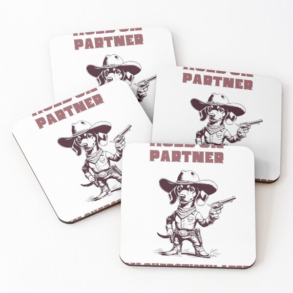 Item preview, Hold On Partner I’m Overstimulated Funny Cowboy Dog Design designed and sold by Fashion Flair.