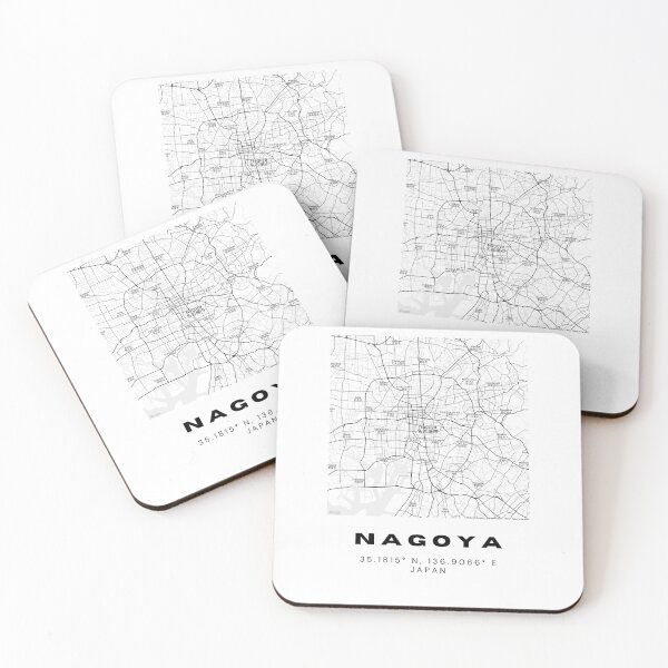 Item preview, Minimalist Nagoya Map Art - Japan City Coordinates Design designed and sold by RM-Journey.