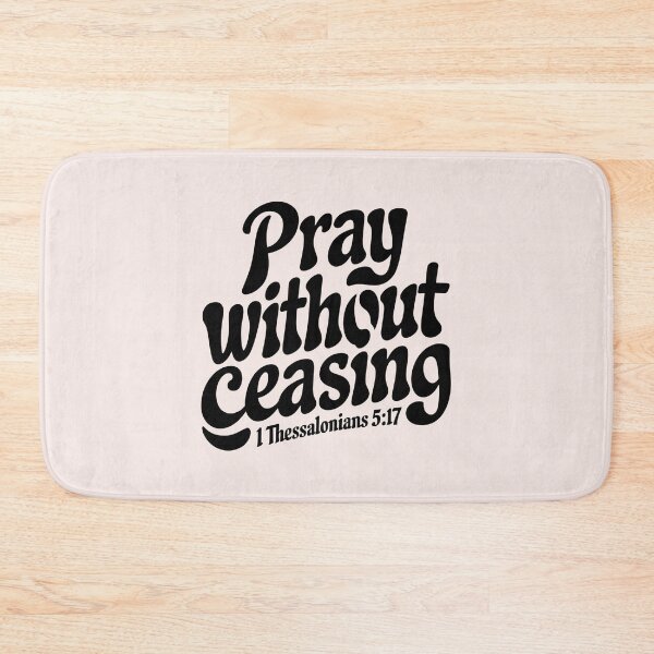 Item preview, Calligraphy Bible Verses Pray Without Ceasing 1 Thessalonians 5:17 | Christian Faith Inspirational Design designed and sold by  KnitLuv.
