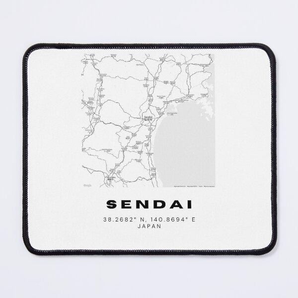 Item preview, Minimalist Sendai Map Art - Japan City Coordinates Design designed and sold by RM-Journey.