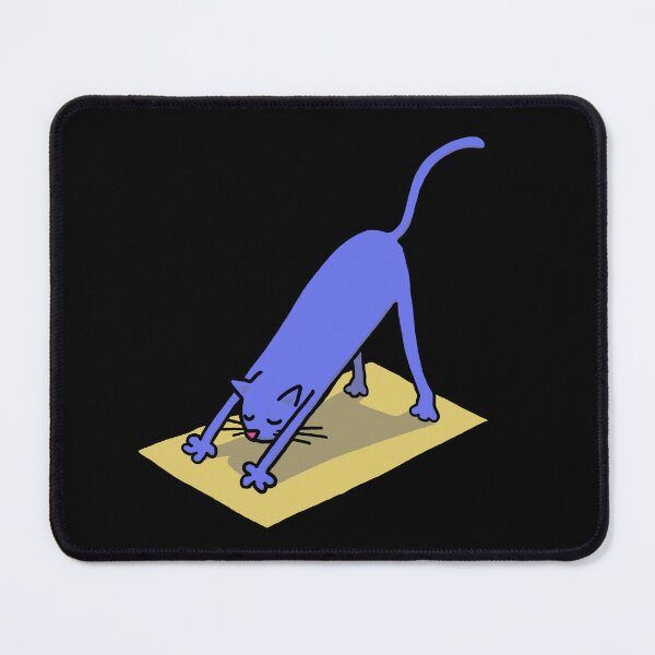 Item preview, Blue Downward Facing Dog Cat designed and sold by squigglypaw.