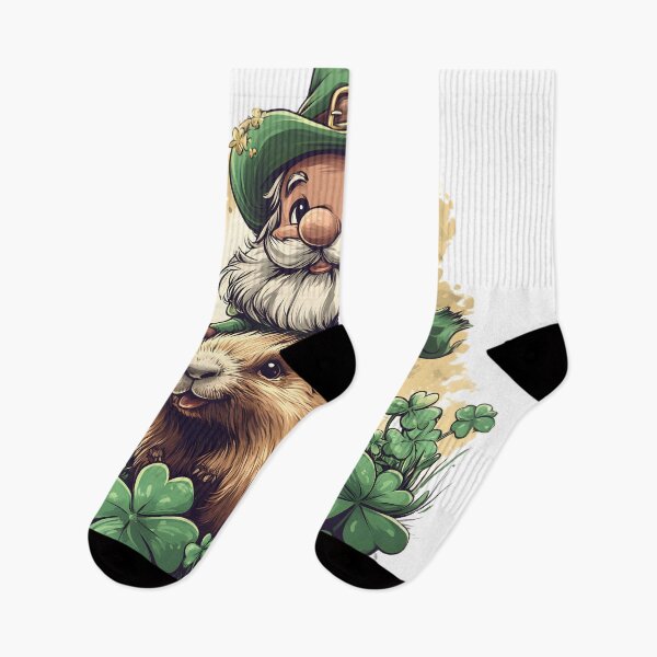 Item preview, Cute Leprechaun & Groundhog St. Patrick's Day Illustration – Fun & Lucky T-Shirt Design designed and sold by AnnDesignStudio.