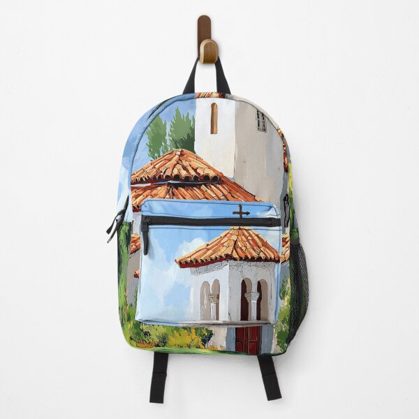 Item preview, Greek Christian mountain church in summer designed and sold by Sacrora.