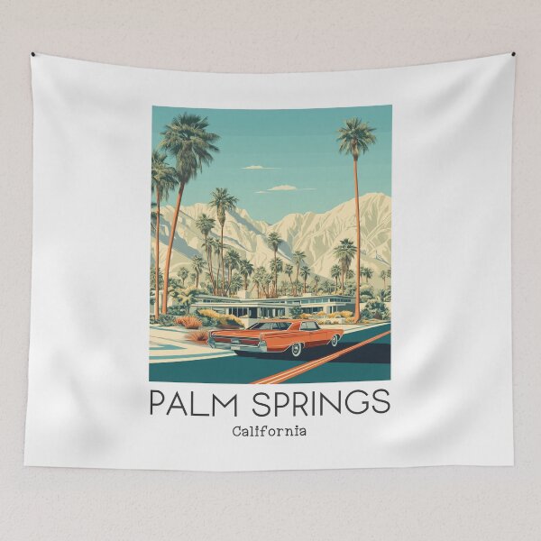 Item preview, A Vintage Travel Illustration of Palm Springs - California - United States designed and sold by GoodOldVintage.