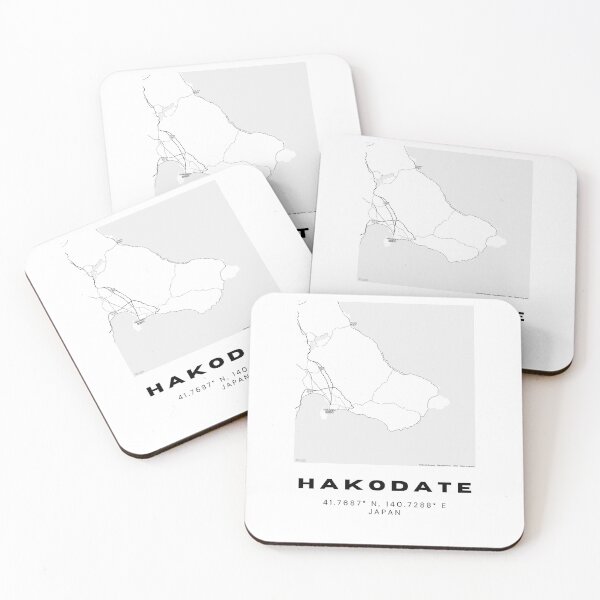Item preview, Minimalist Hakodate Map Art - Japan City Coordinates Design designed and sold by RM-Journey.