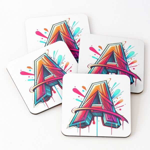 Item preview, Letter A in vibrant graffiti tag style designed and sold by coeurdelion50.