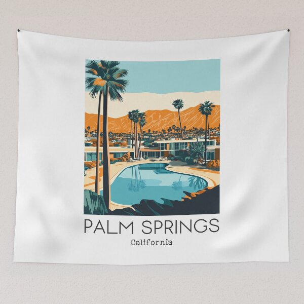 Item preview, A Vintage Travel Illustration of Palm Springs - California - United States designed and sold by GoodOldVintage.