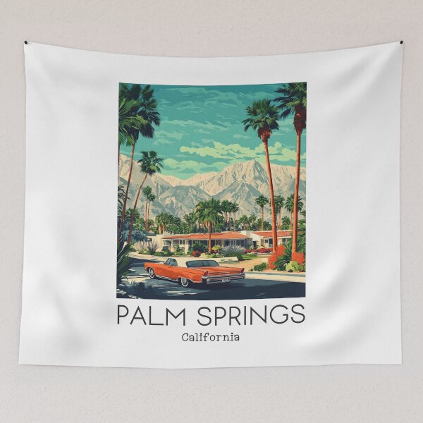 Item preview, A Vintage Travel Illustration of Palm Springs - California - United States designed and sold by GoodOldVintage.