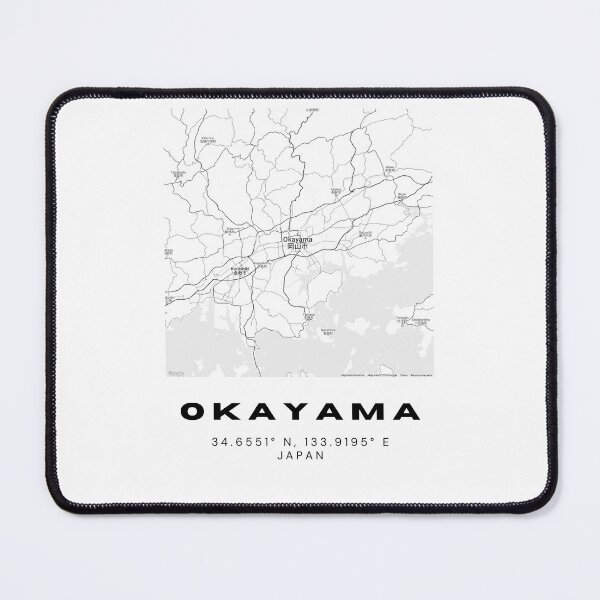 Item preview, Minimalist Okayama Map Art - Japan City Coordinates Design designed and sold by RM-Journey.