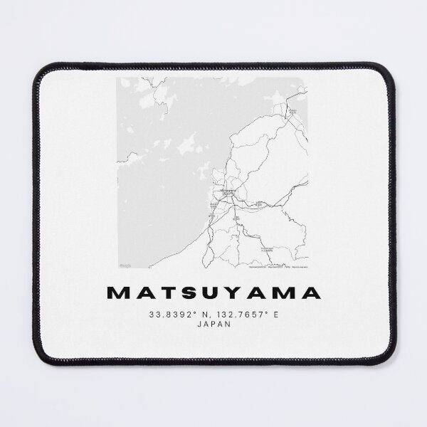 Item preview, Minimalist Matsuyama Map Art - Japan City Coordinates Design designed and sold by RM-Journey.