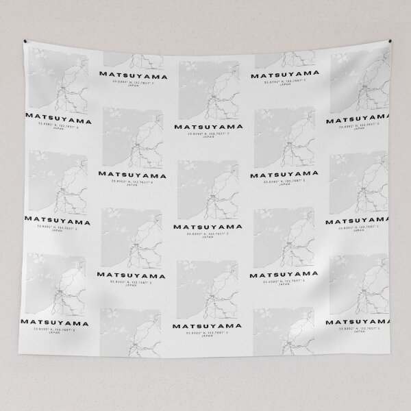 Item preview, Minimalist Matsuyama Map Art - Japan City Coordinates Design designed and sold by RM-Journey.