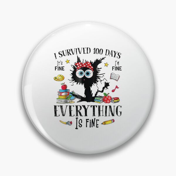 Item preview, Cute 100 Days Of School Laughing Chibi Cat designed and sold by iam8lu3.