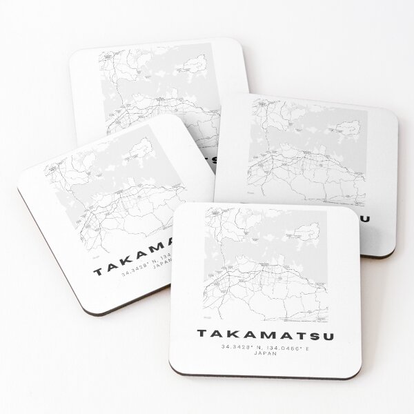Item preview, Minimalist Takamatsu Map Art - Japan City Coordinates Design designed and sold by RM-Journey.