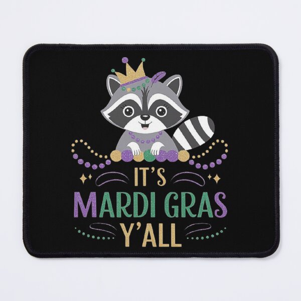 Item preview, Adorable Raccoon Mardi Gras Illustration designed and sold by love3617.