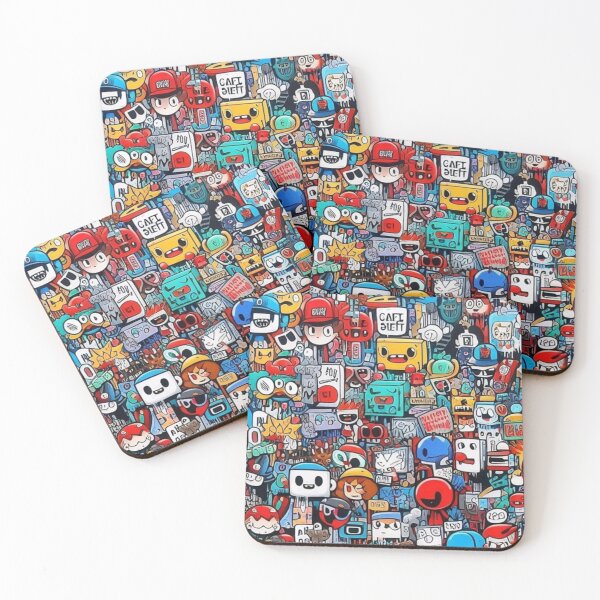 Item preview, Vibrant Graffiti Art with Cartoon Characters designed and sold by Yas_oma.
