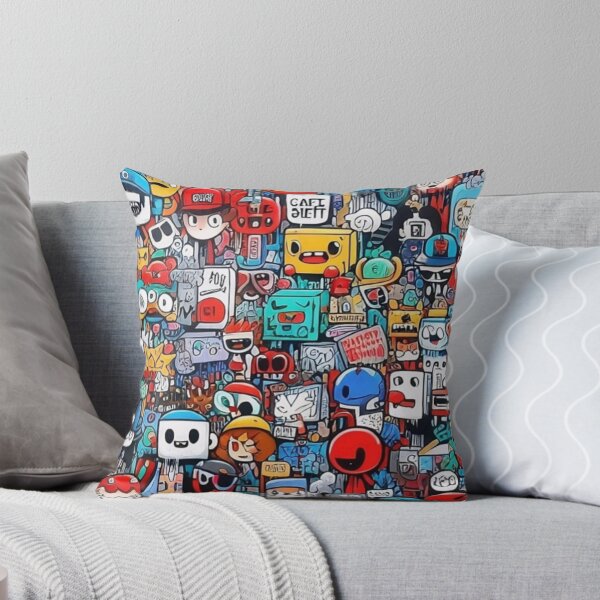 Item preview, Vibrant Graffiti Art with Cartoon Characters designed and sold by Yas_oma.