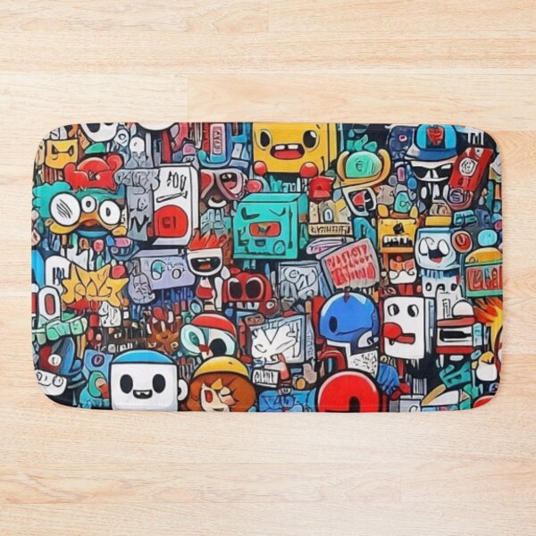 Item preview, Vibrant Graffiti Art with Cartoon Characters designed and sold by Yas_oma.