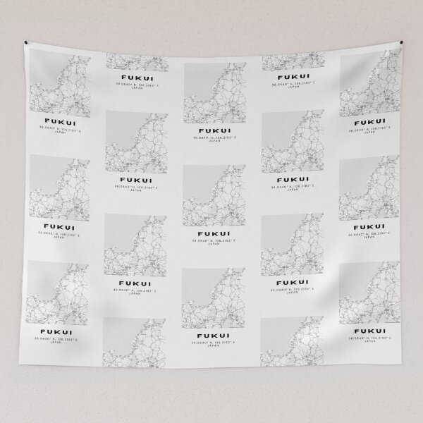 Item preview, Minimalist Fukui Map Art - Japan City Coordinates Design designed and sold by RM-Journey.