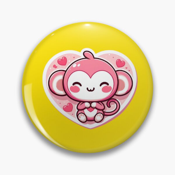 Item preview, Happy Pink Monkey designed and sold by ArtistEmbrace.