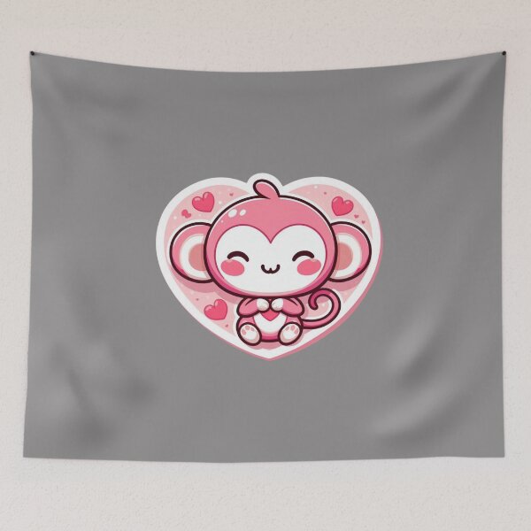 Item preview, Happy Pink Monkey designed and sold by ArtistEmbrace.