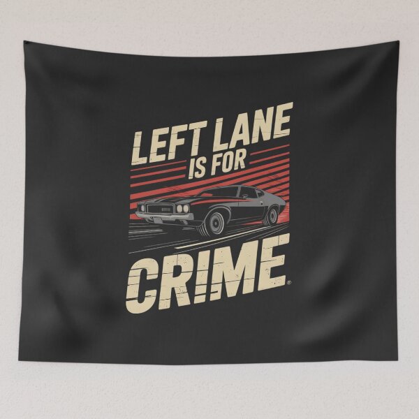 Item preview, Left Lane Crime Retro Style Art designed and sold by TeeGrit.