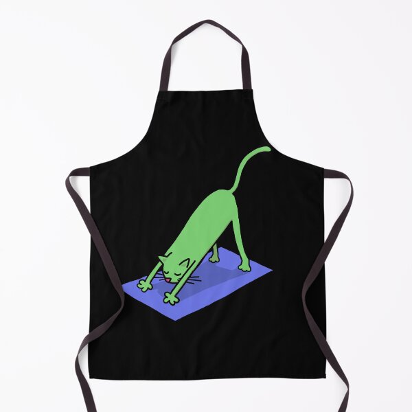 Item preview, Green Downward Facing Dog Cat designed and sold by squigglypaw.