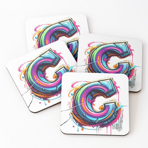 Item preview, Letter C in vibrant graffiti tag style designed and sold by coeurdelion50.