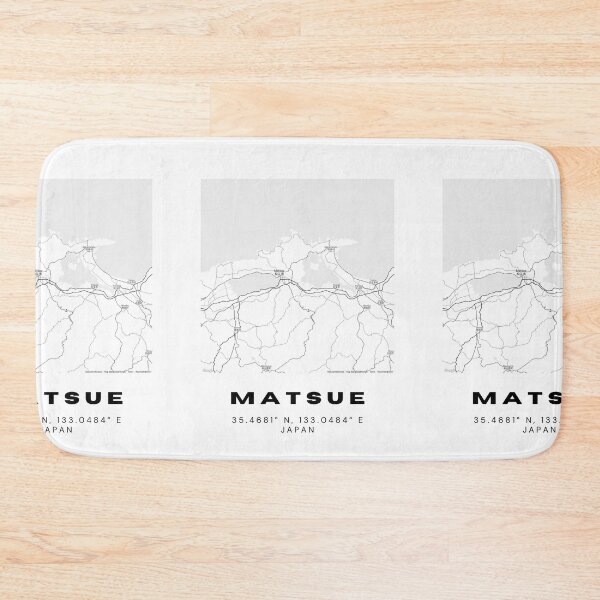 Item preview, Minimalist Matsue Map Art - Japan City Coordinates Design designed and sold by RM-Journey.