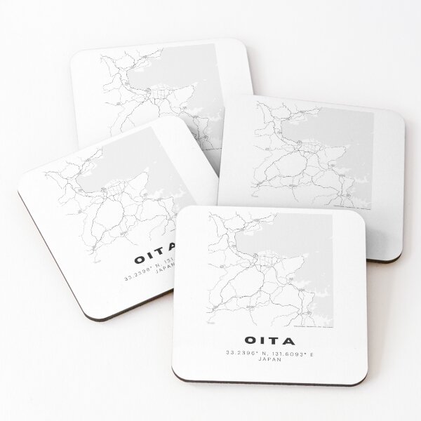 Item preview, Minimalist Oita Map Art - Japan City Coordinates Design designed and sold by RM-Journey.
